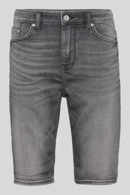CLOCKHOUSE - bermudy dżinsowe - dżinsy w dresowym stylu