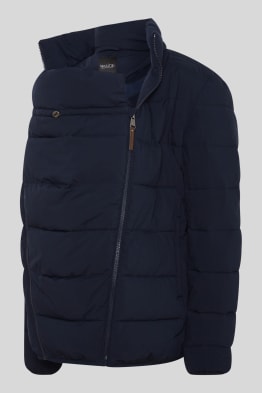 Maternity quilted jacket with hood and baby puch - unisex