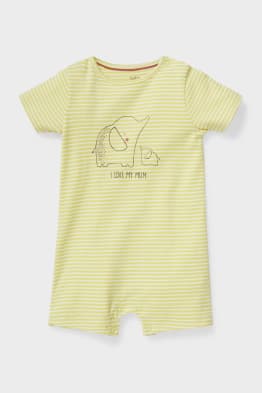 Baby-Schlafanzug - Bio-Baumwolle - gestreift