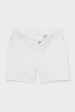 Těhotenské džíny - džínové šortky - BIO bavlna