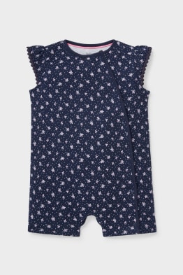 Baby sleepsuit - organic cotton - floral