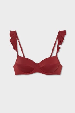 Underwire bikini top - padded - striped
