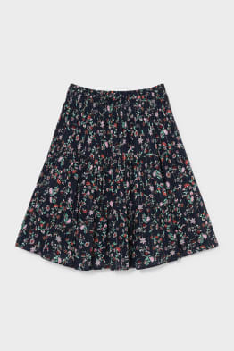 Skirt - shiny - floral