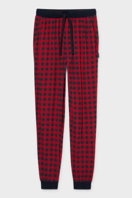 Pantaloni pigiama - cotone biologico - a quadretti