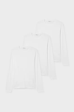 Multipack 3 ks - tričko s dlouhým rukávem - bio bavlna