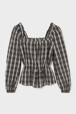 Blouse - recycled - check