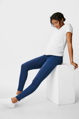 Těhotenské džíny - jegging jeans - bio bavlna