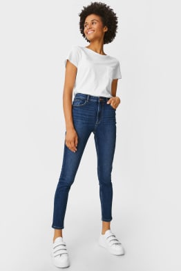 Skinny jeans - high waist - material reciclat