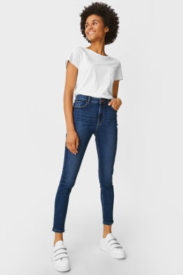 Skinny jeans - a vita alta - da materiali riciclati
