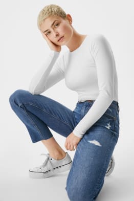CLOCKHOUSE - mom jeans - bio bavlna - z recyklovaného materiálu