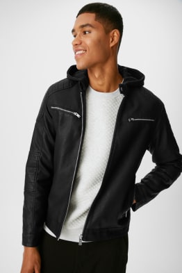 CLOCKHOUSE - Bikerjacke - Lederimitat - 2-in-1-Look