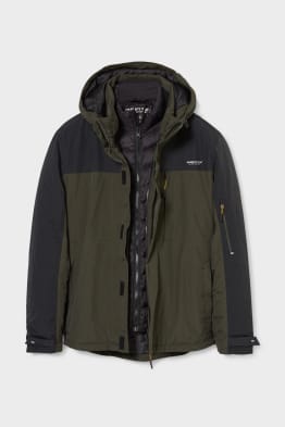 3-in-1 rain jacket with hood