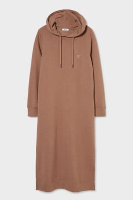 Vestito in maglia con cappuccio