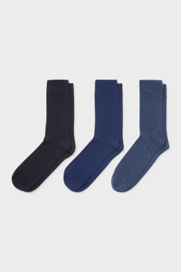 Lot de 3 paires - chaussettes - bordure confortable