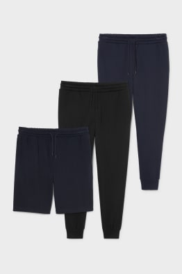 Zestaw - 2 pary spodni dresowych i szorty dresowe - 3 części