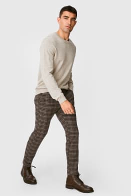 Chino - tapered Fit - LYCRA® - matière recyclée - à carreaux