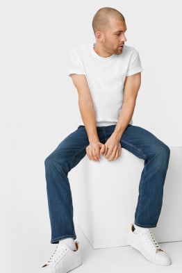Straight jeans - ocieplane dżinsy - LYCRA® - materiał z recyklingu