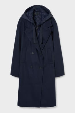 Kabát s kapucí - vzhled 2 v 1