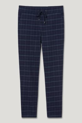 Spodnie - tapered fit - w kratkę
