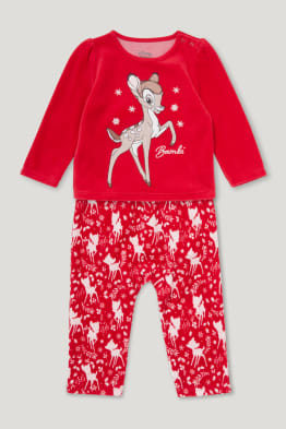 Bambi - piżamka niemowlęca w bożonarodzeniowym stylu - bawełna bio - 2 części