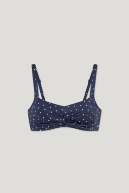 Reggiseno del bikini per protesi senza ferretti - a pois