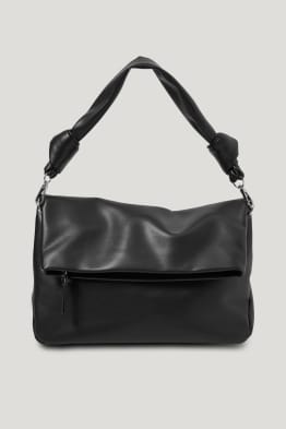 Schultertasche mit Knotendetail - Lederimitat