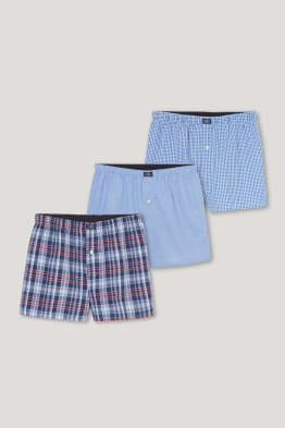 Multipack 3er - Boxershorts - gewebt - Bio-Baumwolle