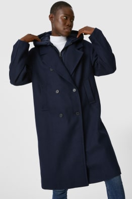 Coat with hood - 2-in-1 look
