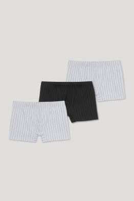 Multipack of 3 - trunks - organic cotton - pinstripes