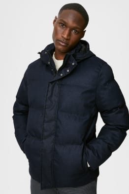 Outdoor jacket with hood - recycled