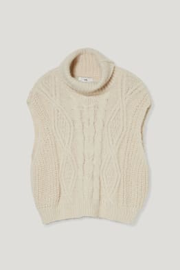 Polo neck slipover