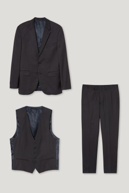Suit with waistcoat - regular fit - stretch - 3 piece