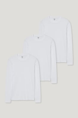 Multipack 3 ks - tričko s dlouhým rukávem - bio bavlna