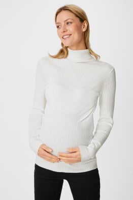 Ciążowy sweter z golfem
