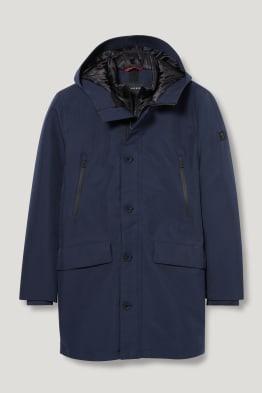 Technical parka with hood - recycled