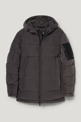 Quilted jacket with hood