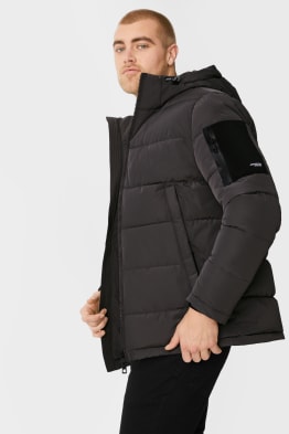 Quilted jacket with hood