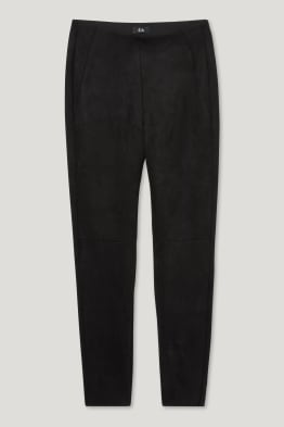 Leggings - similpelle scamosciata
