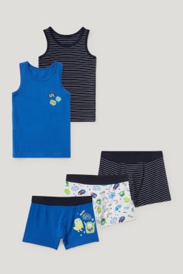 Set - 2 Singlets und 3 Boxershorts