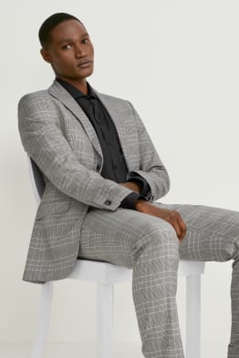 Mix-and-match tailored jacket - slim fit - LYCRA® - recycled - check