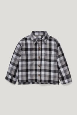 Chemise en flanelle - genderneutral - coton bio - à carreaux