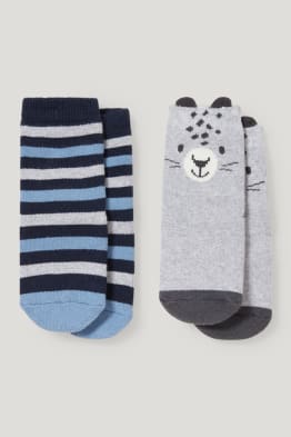 Multipack of 2 - baby non-slip socks