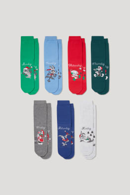 Multipack of 7 - Christmas socks - organic cotton