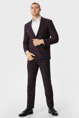 Baukasten-Hose - Regular Fit - Stretch - kariert