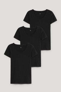 Confezione da 3 - t-shirt basic - cotone biologico