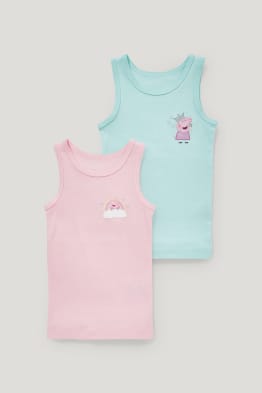 Pack de 2 - Peppa Pig - camisetas interiores - algodón orgánico
