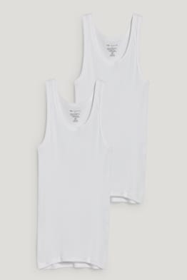 Lot de 2 - maillots de corps - doubles côtes