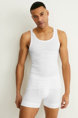 Lot de 2 - maillots de corps - doubles côtes