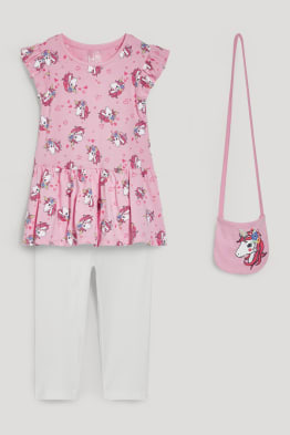 Conjunt - vestit, leggings i bossa bandolera - 3 peces