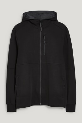 Zip-through sweatshirt with hood